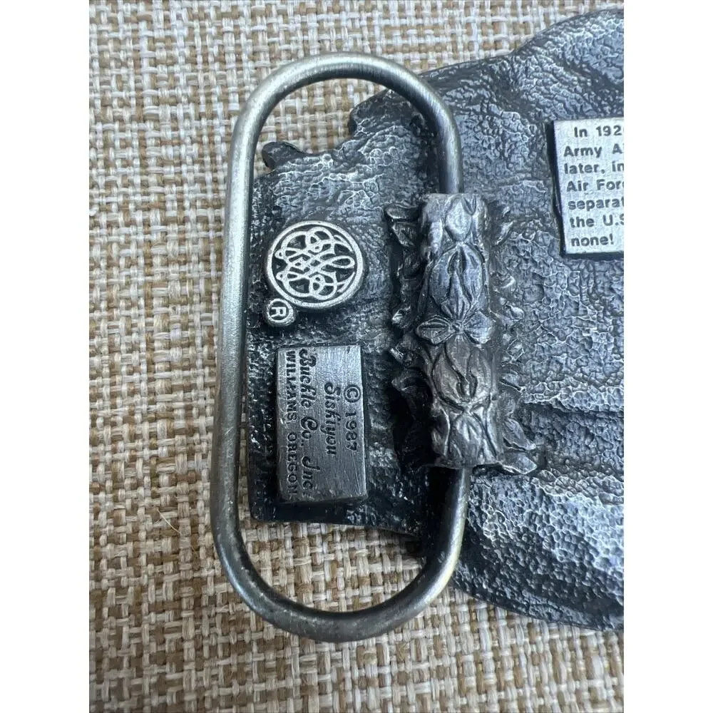 Vintage 80's 1987 United States Air Force Siskiyou Bergamot Belt Buckle USA Made